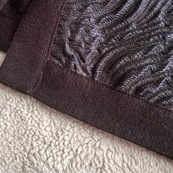 Lafayette 148 Wool Metallic Jacquard Knit Floral Cardigan Jacket Topper Medium - Picture 5 of 12